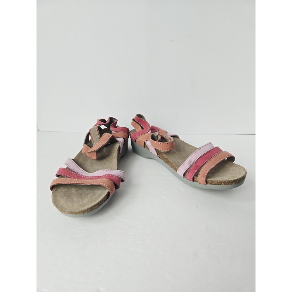 Munro Womens Leather Comfort Walking Wedge Sandal - Size 8 pink
